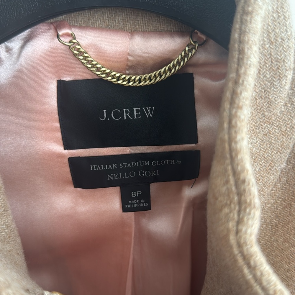J Crew Cocoon Coat Nelli Gori, Sandstone, Size 8P - Picture 2 of 4